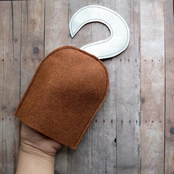 Pirate Hook Child Size Copper Felt And Silver Vinyl For Etsy