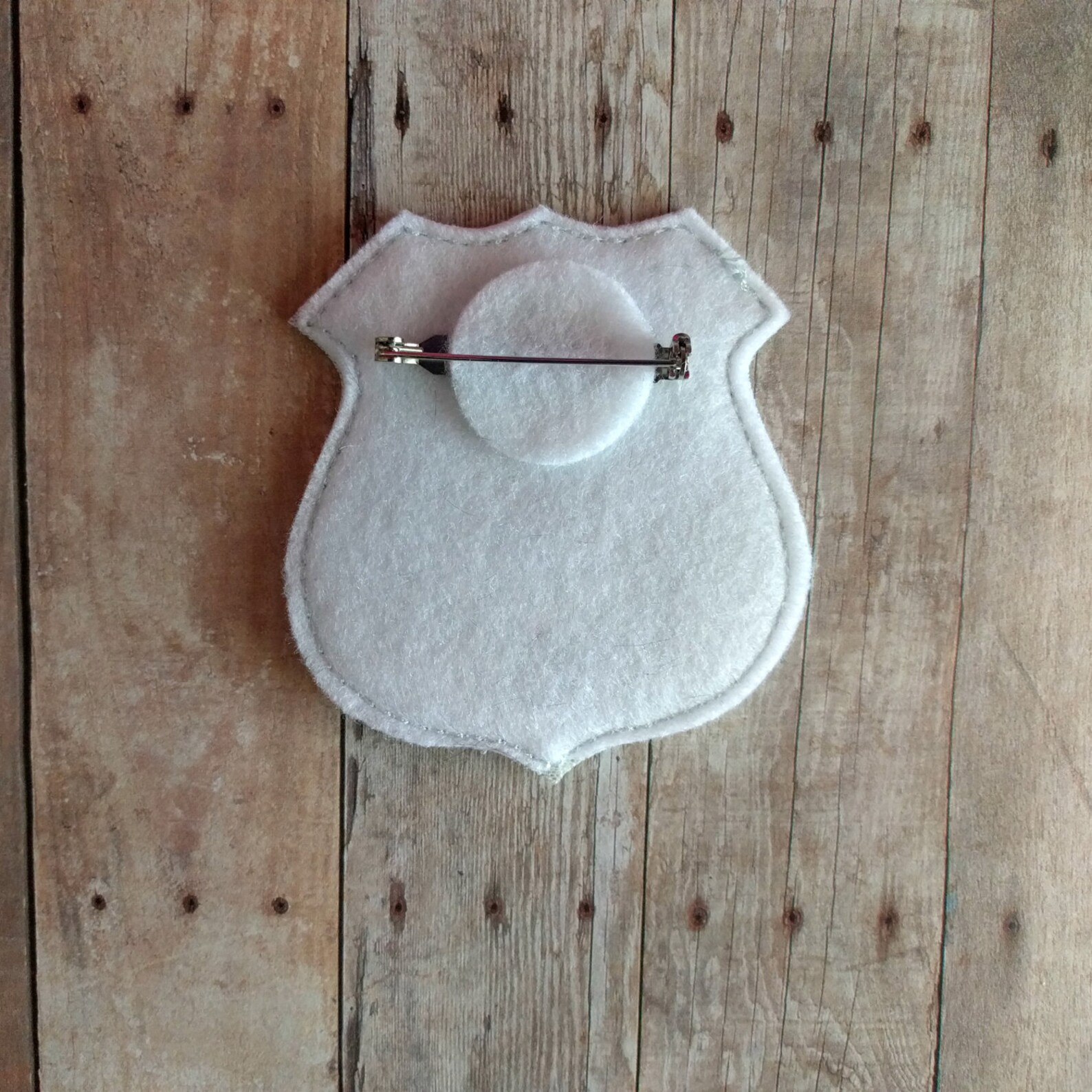 Pretend Police Badge Silver or Gold Vinyl With Pin Back for - Etsy