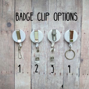 Camo Print Badge Clip ID Holder, Camouflage Print Cotton, Choice of Clip Styles, Green, Brown, Made in USA, Retractable Badge Reel image 5