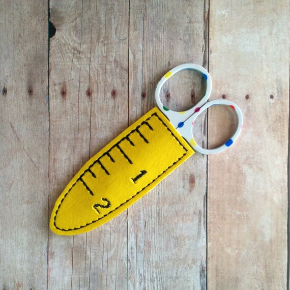 Items similar to Mini Scissor Cover, Yellow or Black Vinyl with