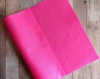 Hot Pink Acrylic Felt Sheets or Circles, High Quality, Made in USA, Pink Felt, 5 9x12 Sheets or 30 Pack of 1 inch Circles, Quick Ship