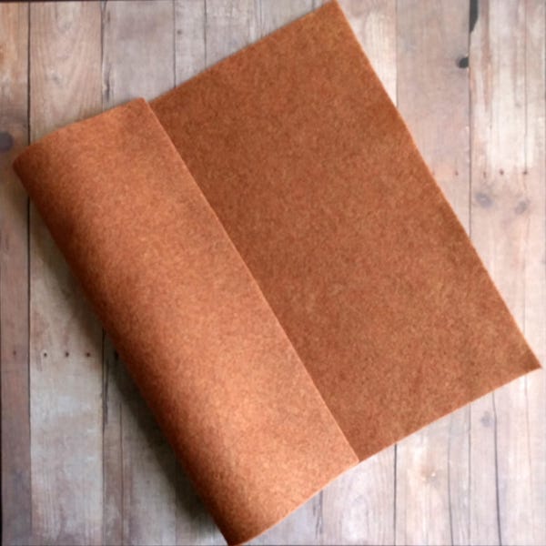 Copper Brown Acrylic Felt Sheets or Circles, High Quality, Made in USA, Brown Felt, 5 9x12 Sheets or 30 Pack of 1 inch Circles, Quick Ship