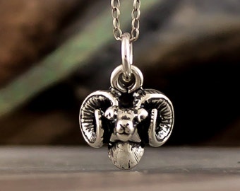 Vintage Rams Head Charm Estes Park Colorado Animal Jewelry for Charm Bracelets Sterling Silver Ram Head Charm or Pendant
