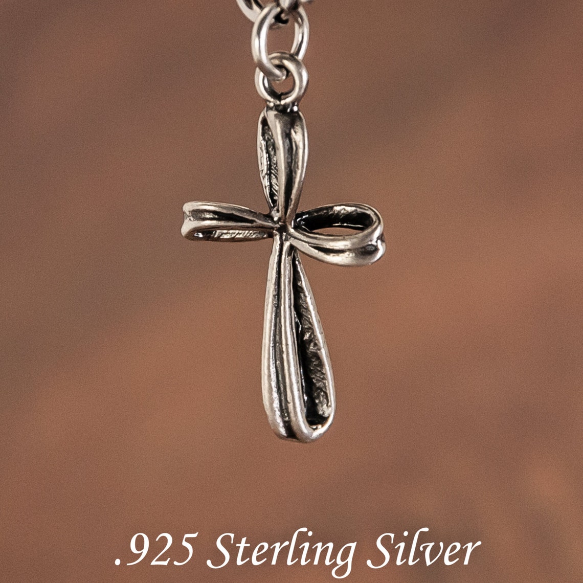 Cross 925 Sterling Silver Charm / Pendant Etsy