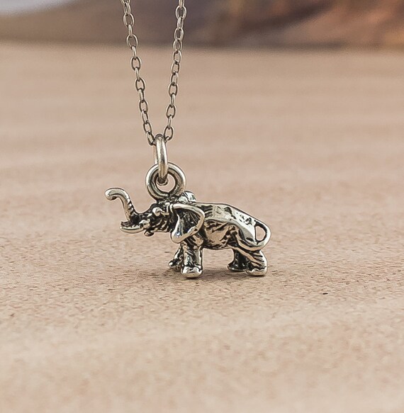 Elephant 925 Sterling Silver 3D Charm Etsy