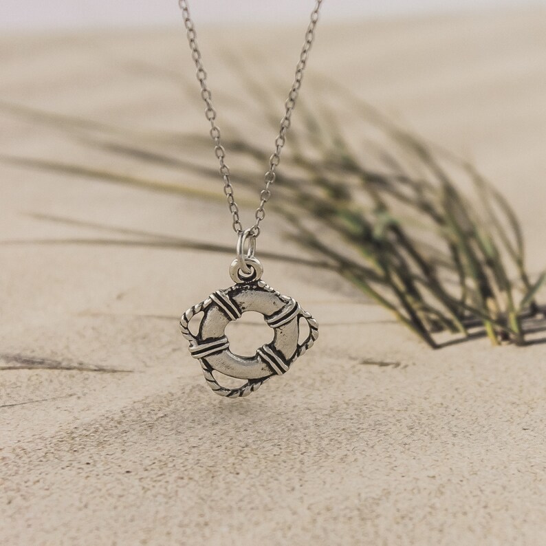 Life Preserver 925 Sterling Silver Charm / Necklace Etsy