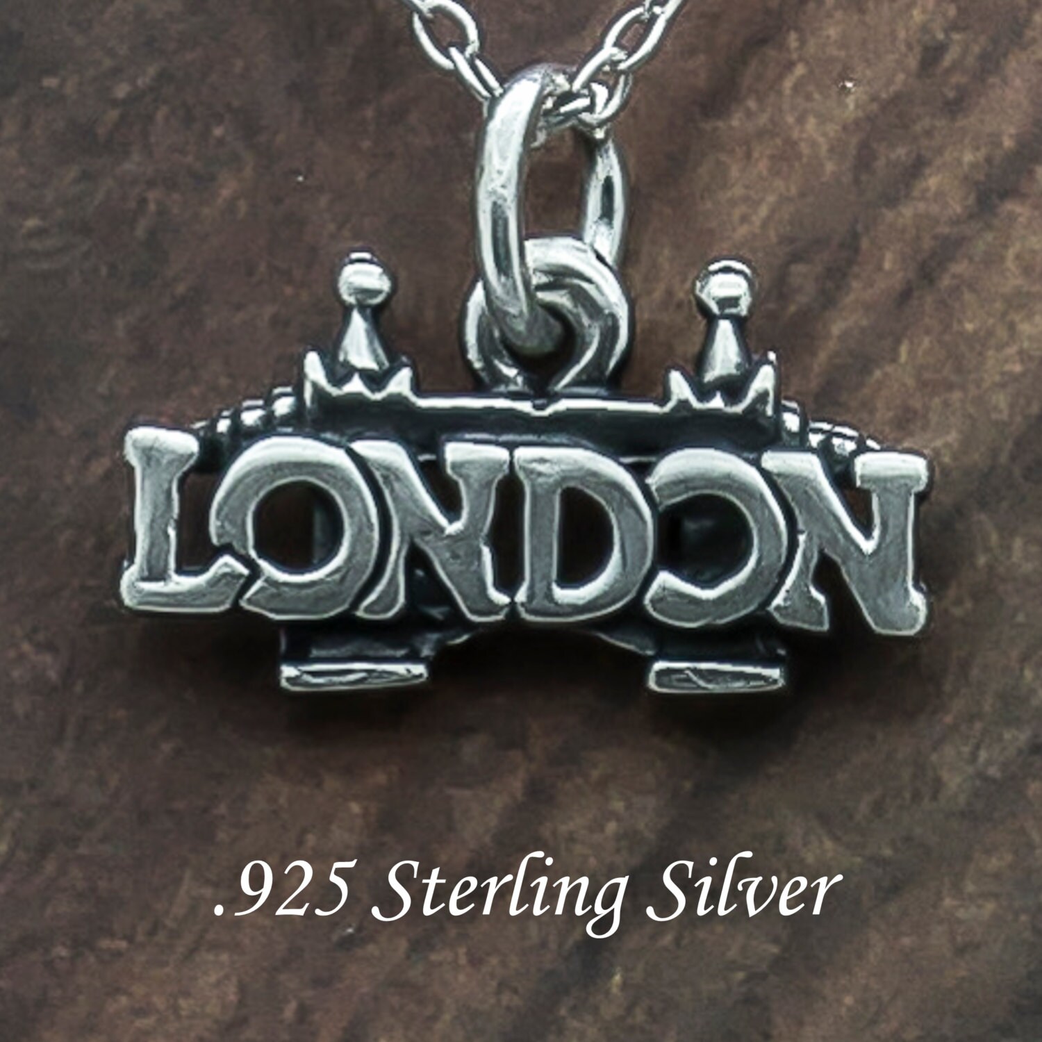 London 925 Sterling Silver Charm / Necklace Etsy