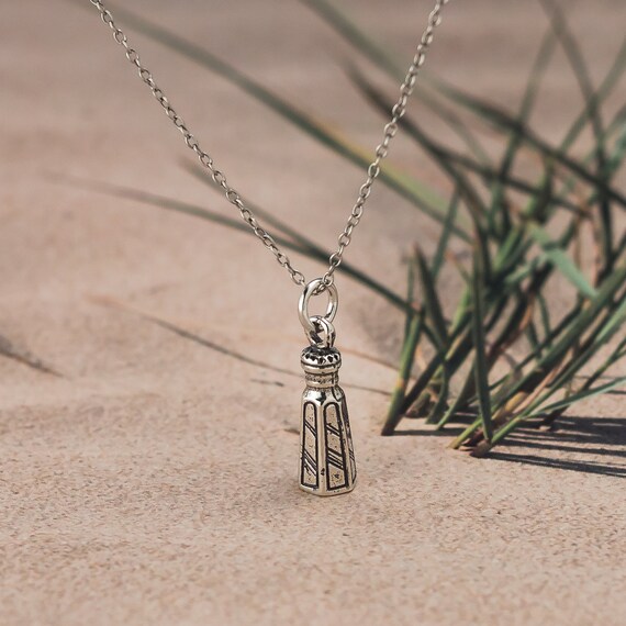 Salt Shaker 925 Sterling Silver 3D charm / Necklace Etsy