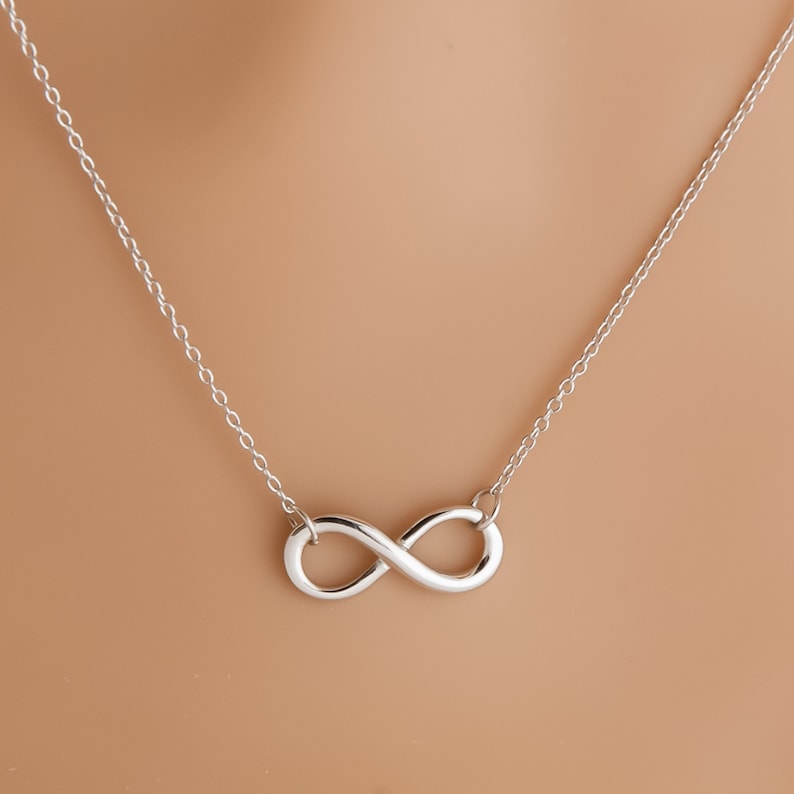 INFINITY Necklace 925 Sterling Silver Necklace figure 8 with Etsy