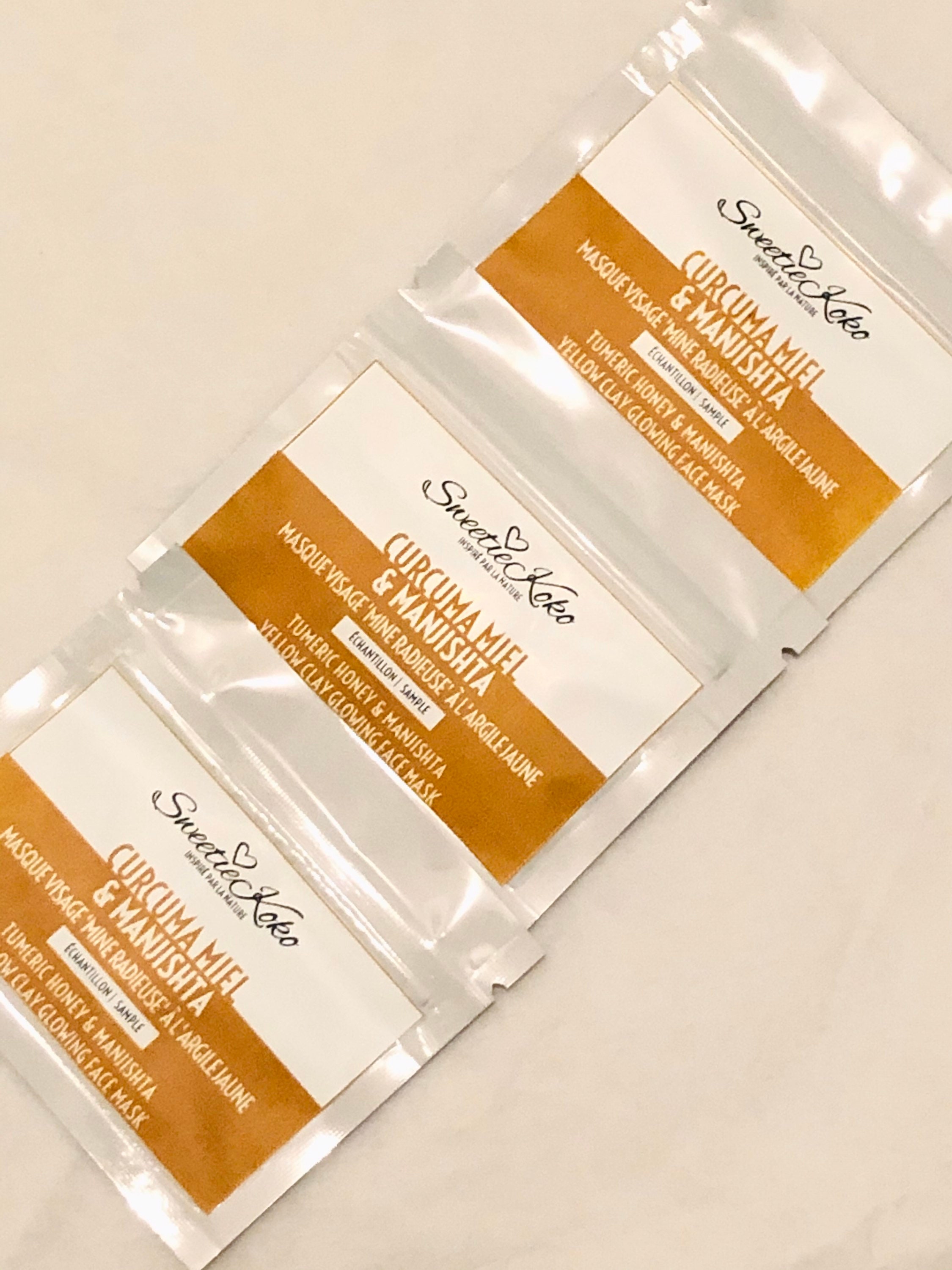 Download Test Format Turmeric Face Mask Honey And Manjishta Yellow Clay Mask Sample Enlightens And Anti Stains Radiant Skin PSD Mockup Templates