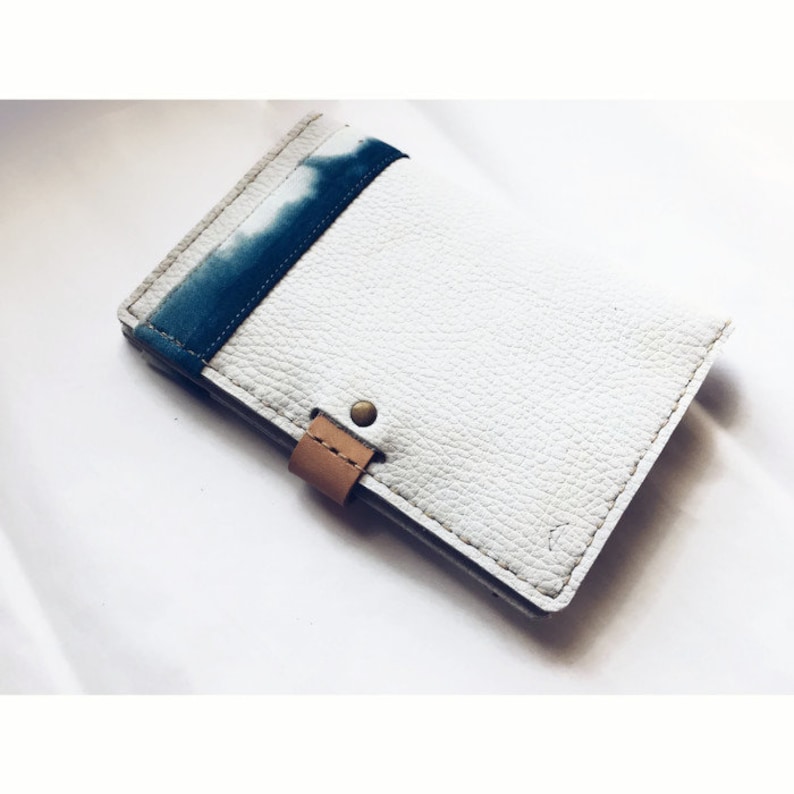 Leather Passport Wallet passport cover The Maui White Leather and Shibori from travel wallet passport case Leather Passport Holder