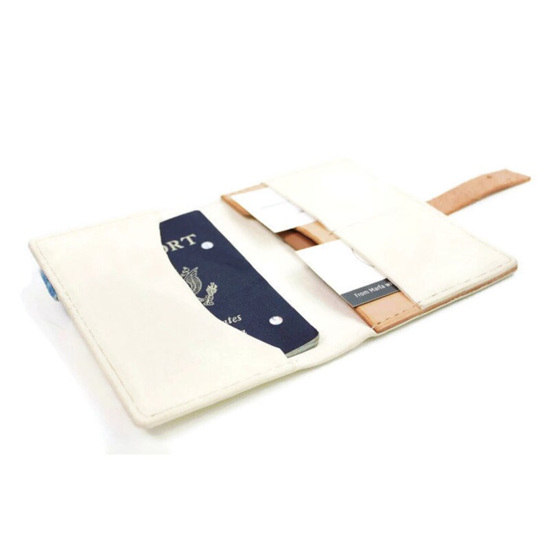Leather Passport Wallet passport cover The Maui White Leather and Shibori from travel wallet passport case Leather Passport Holder
