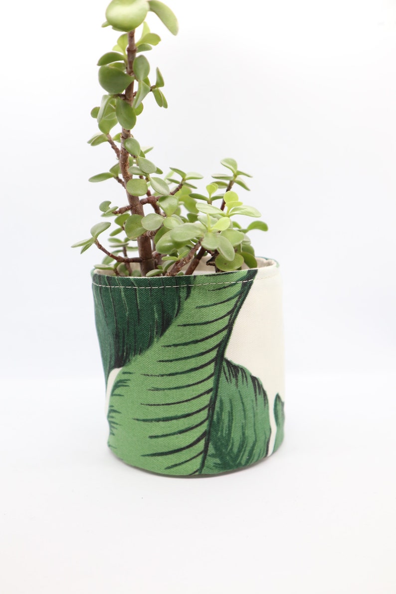 Tropical Cloth Canvas Plant Basket or Hanging Basket Etsy