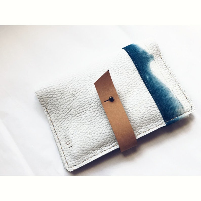 Leather Passport Wallet passport cover The Maui White Leather and Shibori from travel wallet passport case Leather Passport Holder