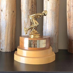 Vintage 1950's Speed Skating Trophy - Retro Sports Bar Den Man Cave Decor