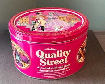 Vintage Mackintosh's Quality Street Assorted Chocolates Tin 5 Pound Size 1970's
