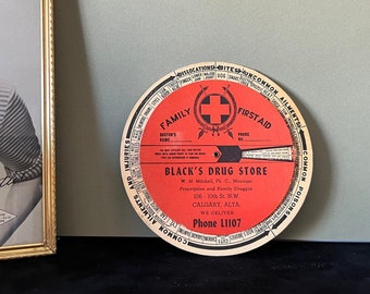 Vintage One of a Kind Family First Aid Pie Wheel - Antique Medical Curiosities and Promotional Items