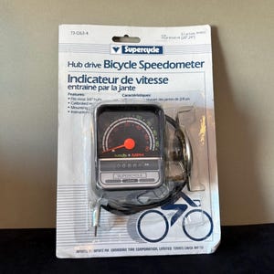 Vintage Hub Drive Bicycle Speedometer - Retro Bike Speedometer 1980s 1990s