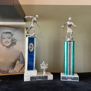 Vintage 1970s Bowling Trophy - Retro Sports Den Man Cave Decor