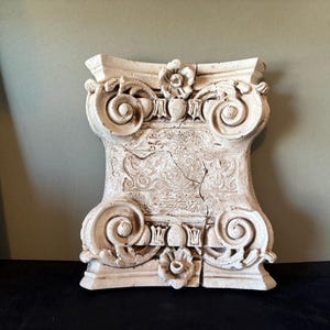 Vintage Plaster Plaque Baroque Works Jennifer Scott - Sid Dickens Style Plaque