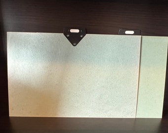 Vintage Aktenordner mit Metallaufsatz, Trennblätter aus Papier, italienisches Papier, italienisches Papier, Ephemera
