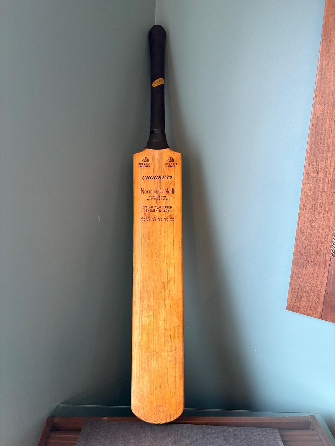 Crocket Bat Array Vintage Cricket Bat - Crockett Australia Norman O'neill English Willow ...