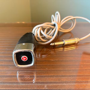 Vintage Astatic 333 Microphone - 1960's Silver & Black Metal Microphone