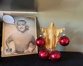 Vintage Red Mercury Glass Christmas Tree Ornaments - Various Sizes - 1&quot;-3&quot; -  1 Inch 2.5 Inch 2 Inch 3 Inch - Retro Xmas Decorations
