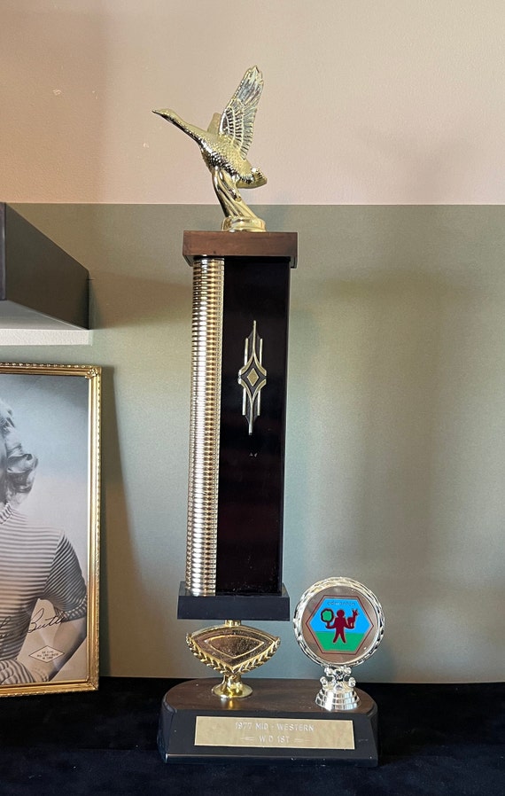 Vintage 1970's Duck Hunting Trophy Retro Game Hunting Fishing Sports Den  Man Cave Decor 