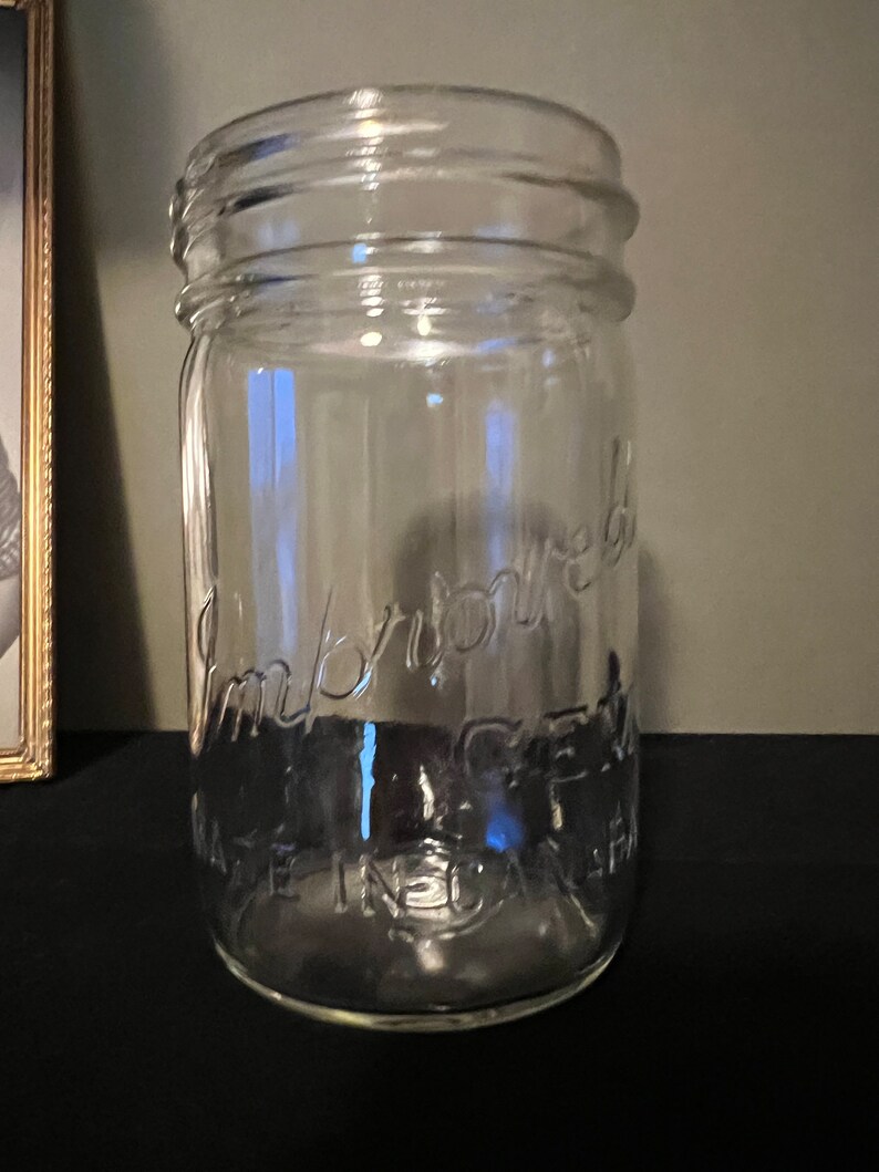 Vintage Improved Gem Pint Size Canning Jar Vintage Mason Jar Retro Kitchen Decor & Storage Etsy