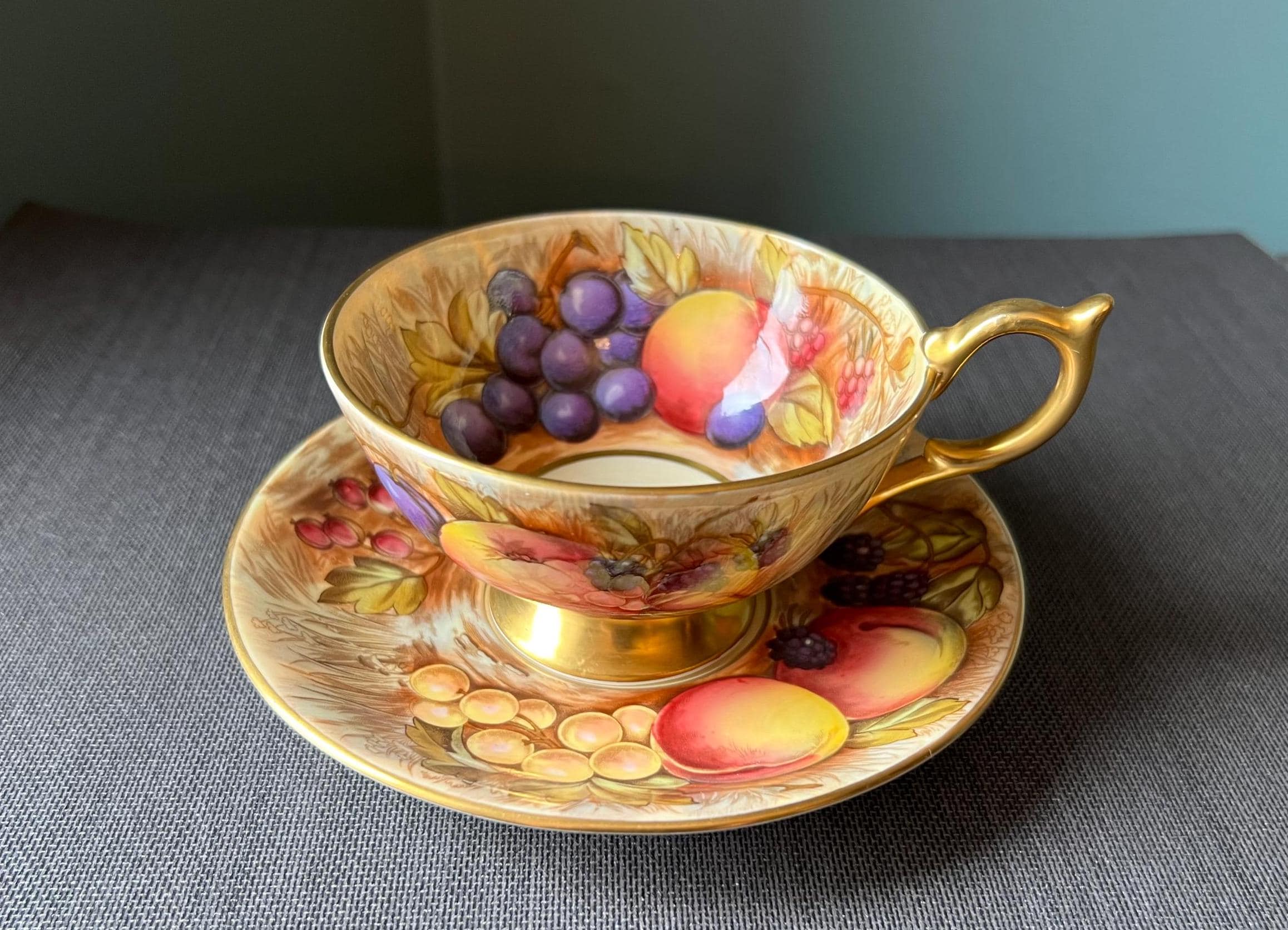 AYNSLEY ORCHARD GOLD 4点セット Aynsley Orchard Gold Coffee Set, Pattern # C746 | Cynthia