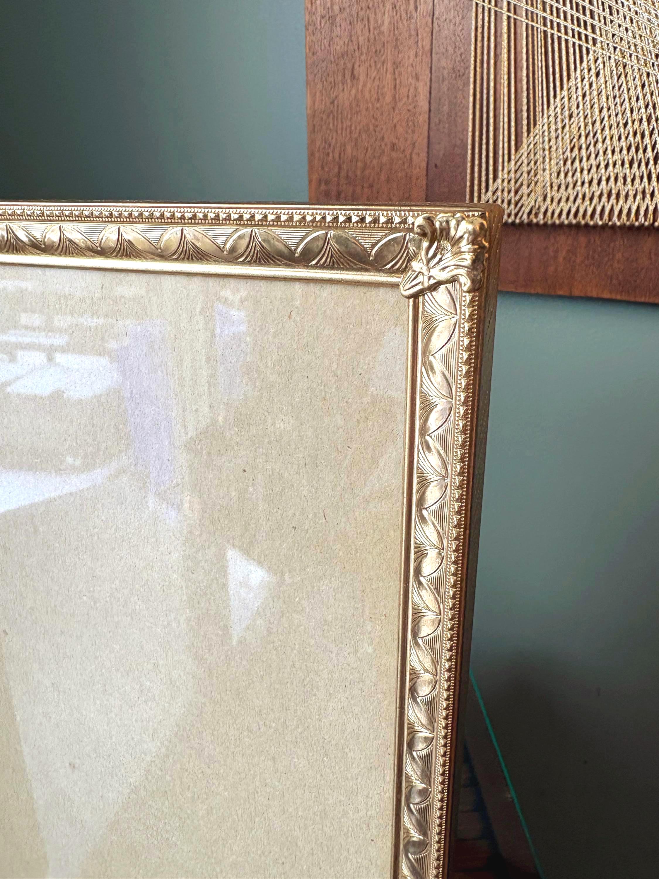 Vintage Detailed Ornate Gold Tone Metal Bi-fold Picture Frame 8x10 ...