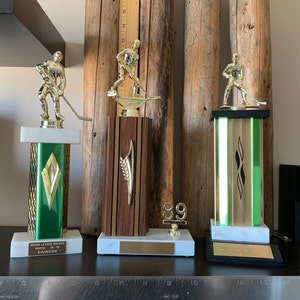 Vintage Hockey Trophy 1980er - 1970er Jahre - Sammlerstück Sports Man Cave Den Decor