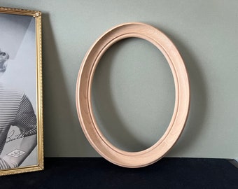 Unfinished Bare Hardwood Oval Picture Frame - Wooden Oval Frame 7.5" by 5.5"