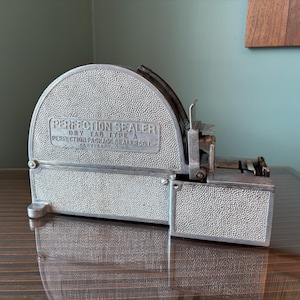 Vintage verpakkingstapedispenser Perfection Sealer Droge tapemachine - Retro industrieel kantoordecor voor verzamelaars
