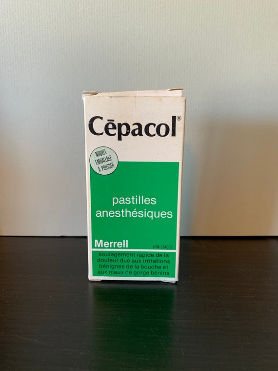 Vintage Box of Cepacol Sore Throat Lozenges Cough Drops Pastilles  Anaesthetic Discs Antique Medical Apothecary Collectible -  Norway