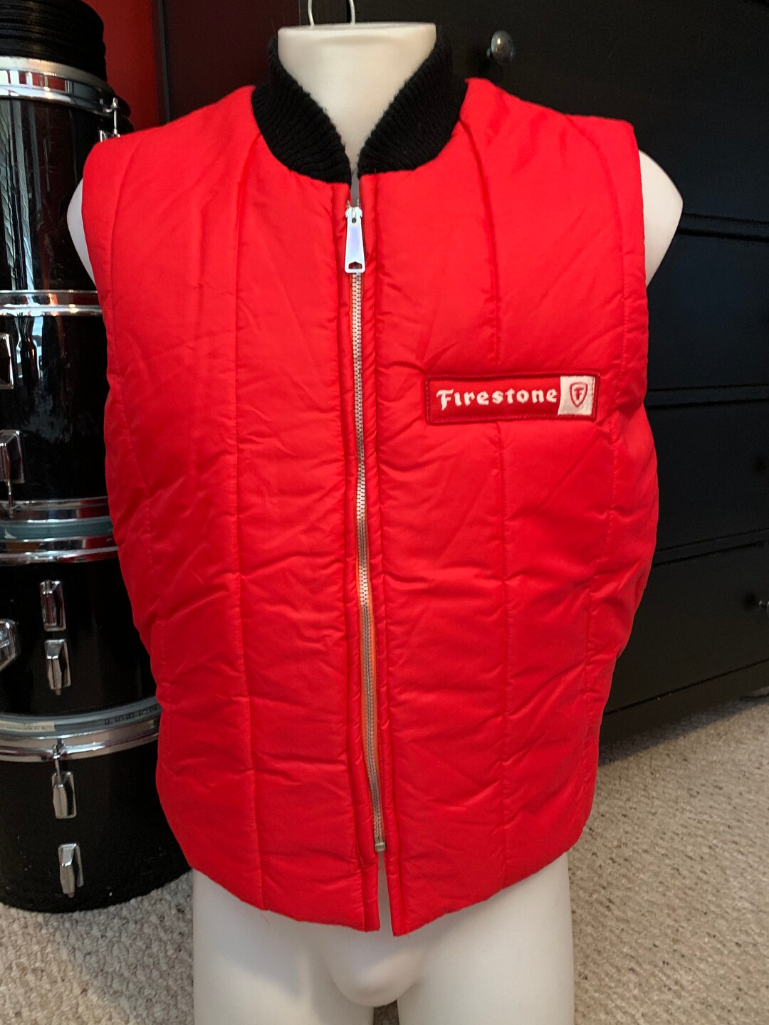 Vintage Firestone Mechanics Vest 70's Oil & Gas Auto Etsy