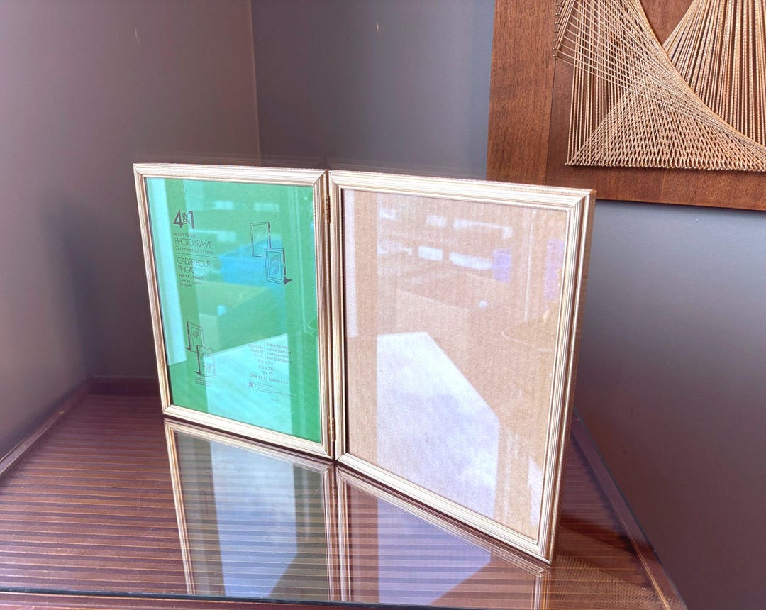 Elegant Gold Tone Metal Bi-fold Picture Frame 8x10 - Etsy
