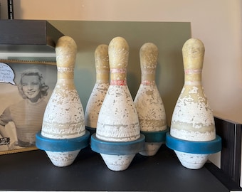 Quilles de bowling vintage - quilles de bowling cinq quilles - épingles à canard dix quilles