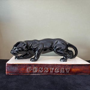 Vintage ceramic black panther - Etsy 日本