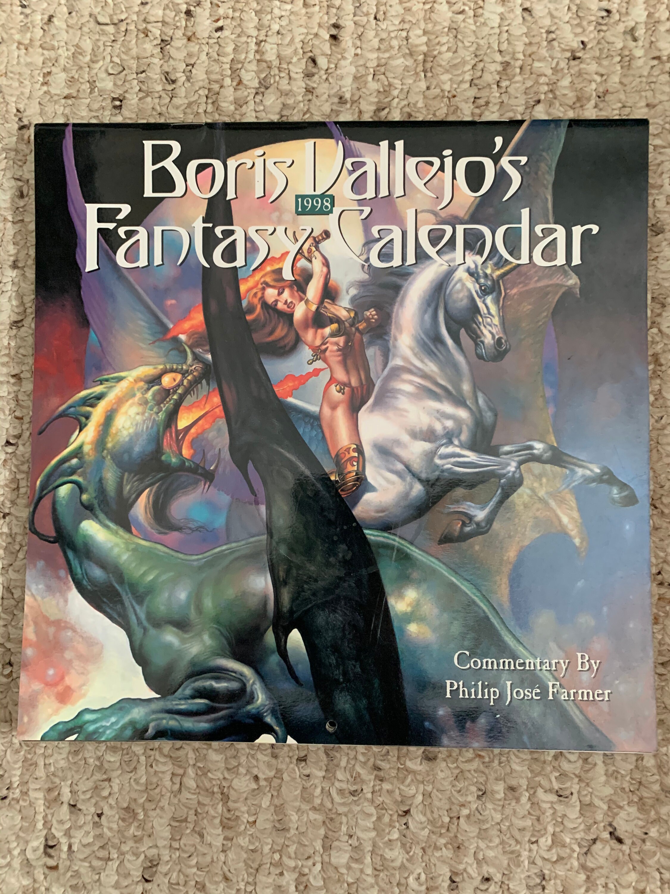 Vintage Boris Vallejo Calendars Suitable for Framing Fantasy Mythical