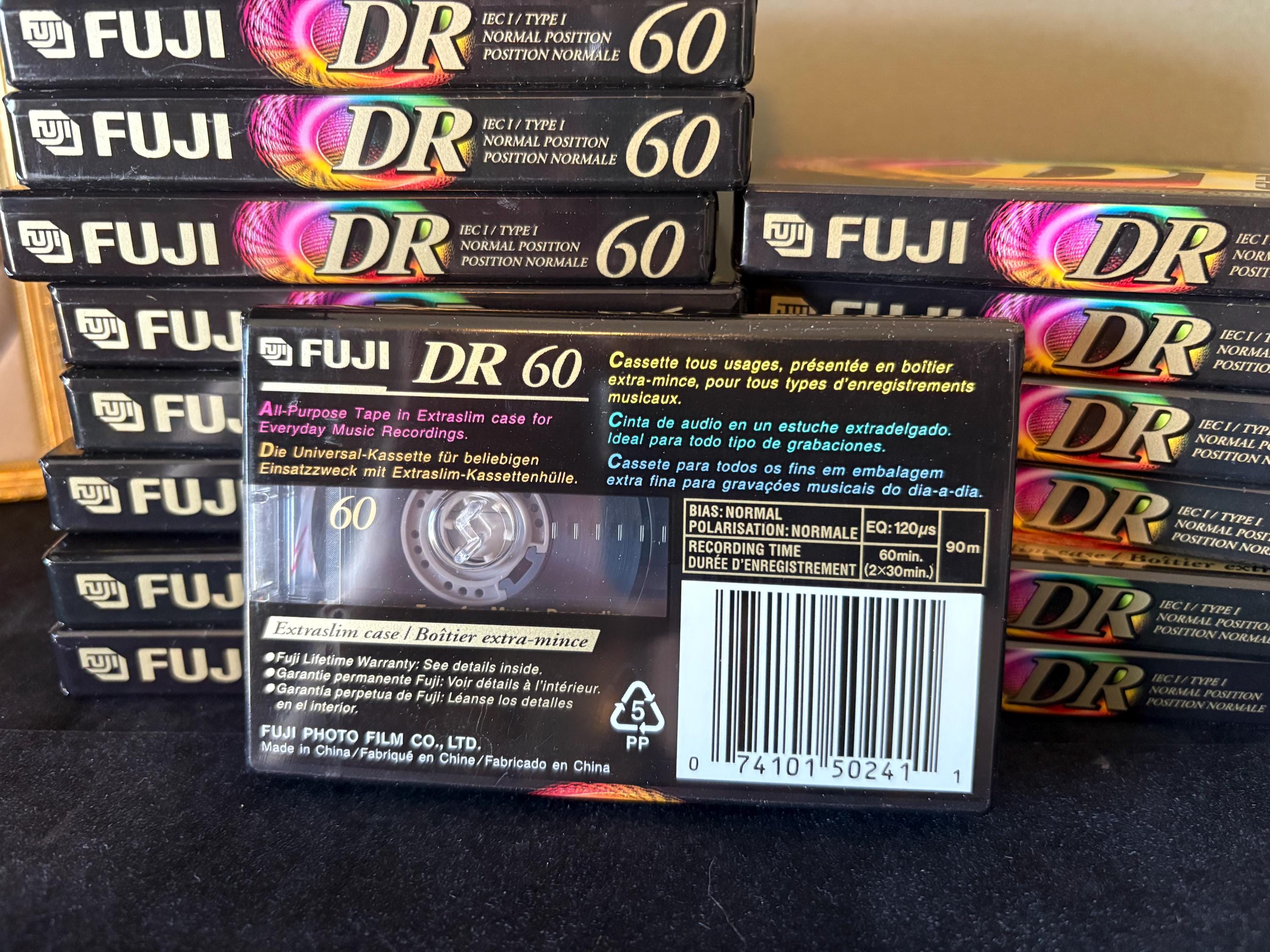 Cassette Audio Vierge Fuji DR-Ix 60 Minutes – Neuf Sous Blister – Lot De 1