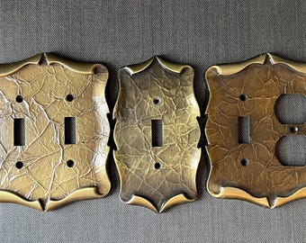 Vintage Amerock Carriage House Bronze Switch Plate Covers: Ornate Metal