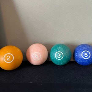 Vintage Billiard Balls: Clay-Like Pool Balls, 2.25&quot;