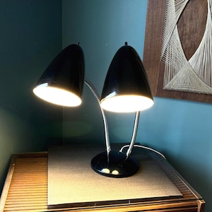 Vintage Double Gooseneck Lamp - Etsy