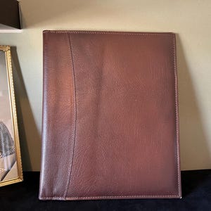Vintage Tilley Leder-Dokumentenmappe - Brauner Aktenordner aus Leder