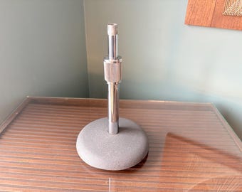 Vintage Cast Iron Desktop Microphone Stand Weighted Base