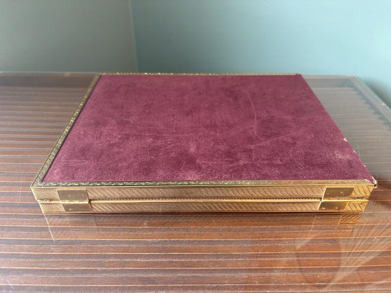 Vintage Detailed Ornate Gold Tone Metal Bi-fold Picture Frame 8x10 ...