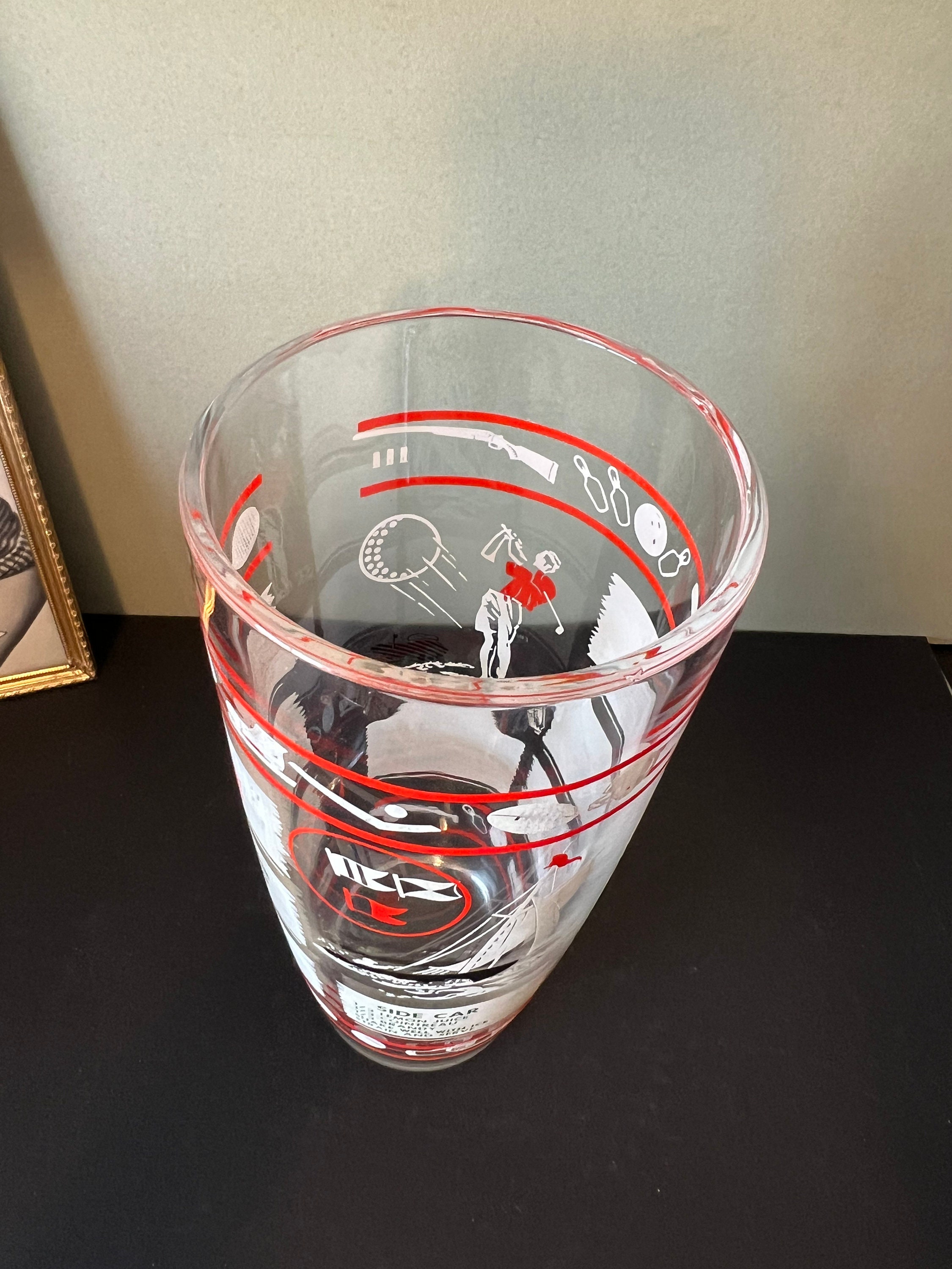 ヴィンテージ レシピ グラス カクテル シェイカー グラスのみ (蓋なし