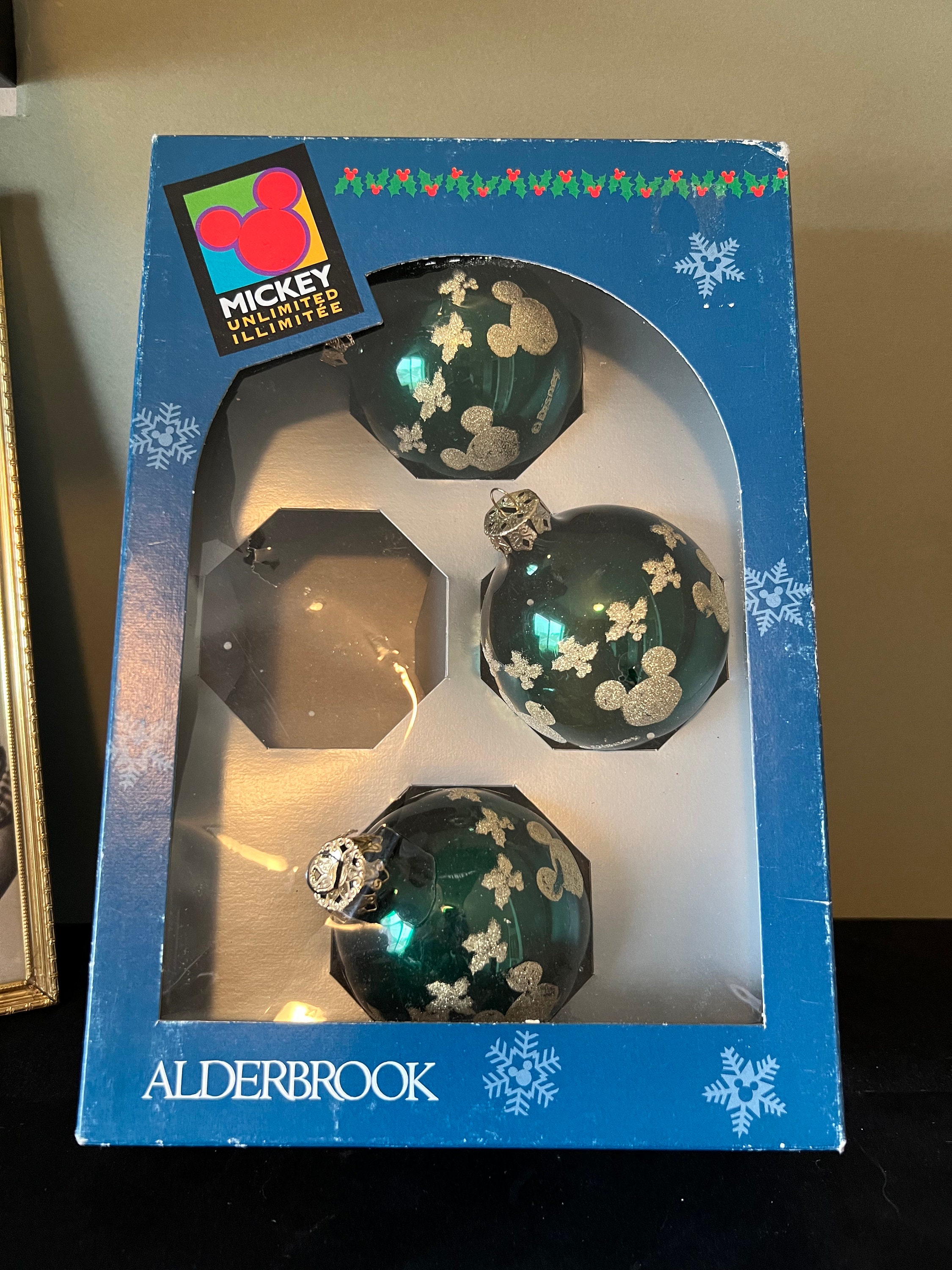 ヴィンテージ クリスマス オーナメント 水銀ガラス ボール - 赤 青 緑